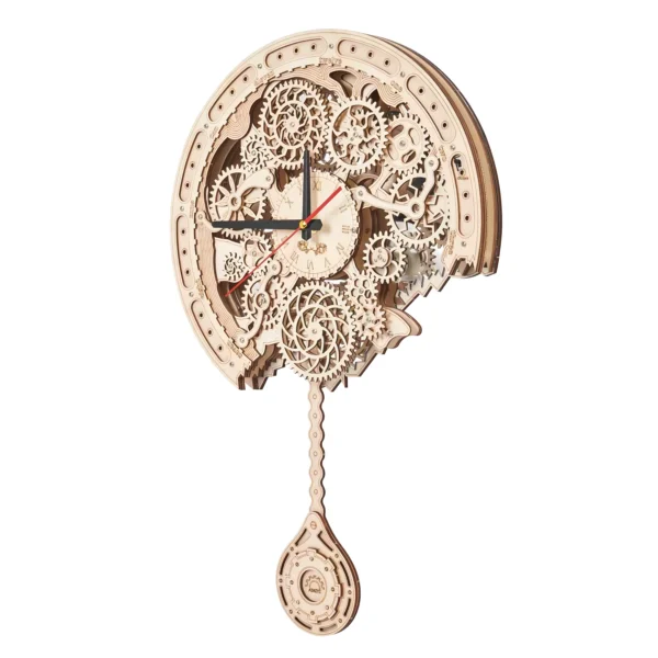3D Wooden Puzzle Mechanical Gear Clock